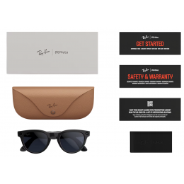 Умные очки Ray-Ban Meta* Headliner Gen 2 Shiny Black, Фотохромные линзы Clear to Sapphire Transitions (RW4013), размер M
